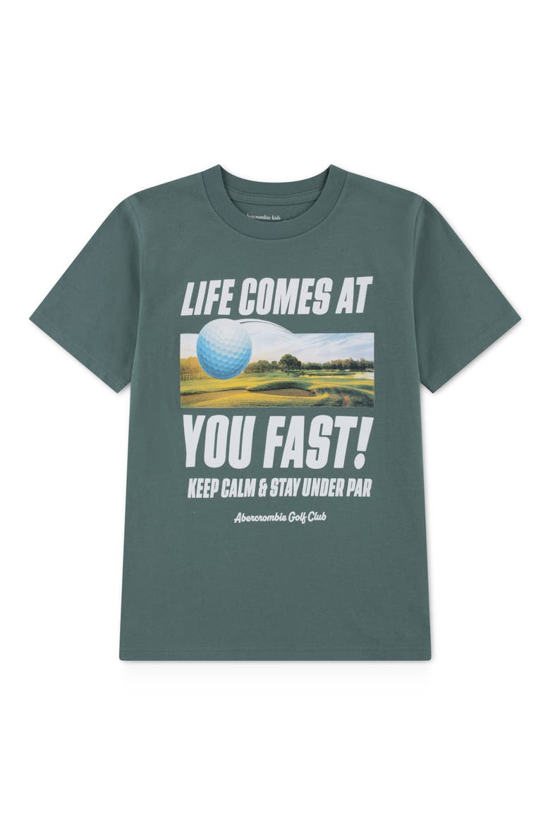Kids' Keep Calm Graphic Tee, Main, color, SAGEBRUSH GREEN