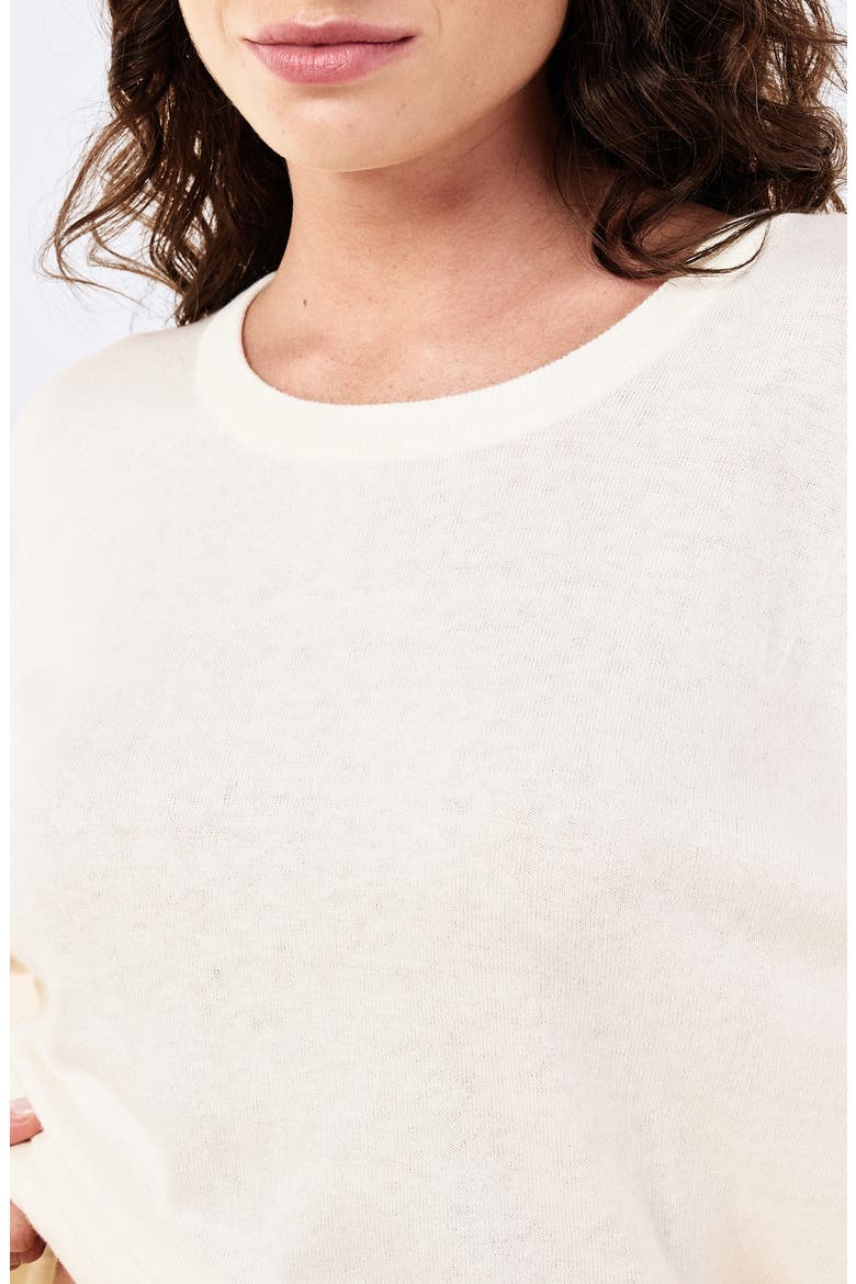 Cotton Knit Sweater, Alternate, color, SOFT CREAM
