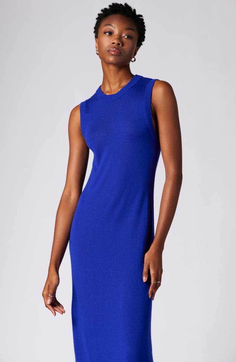 Equipment Rachida Sleeveless Knit Cashmere Dress, Alternate, color, Surrealist Blue