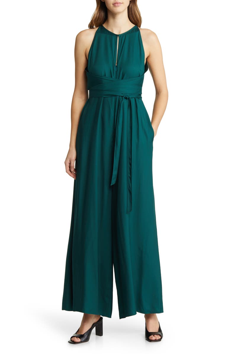 Ted Baker London Meriahh Halter Neck Wide Leg Jumpsuit, Main, color, 