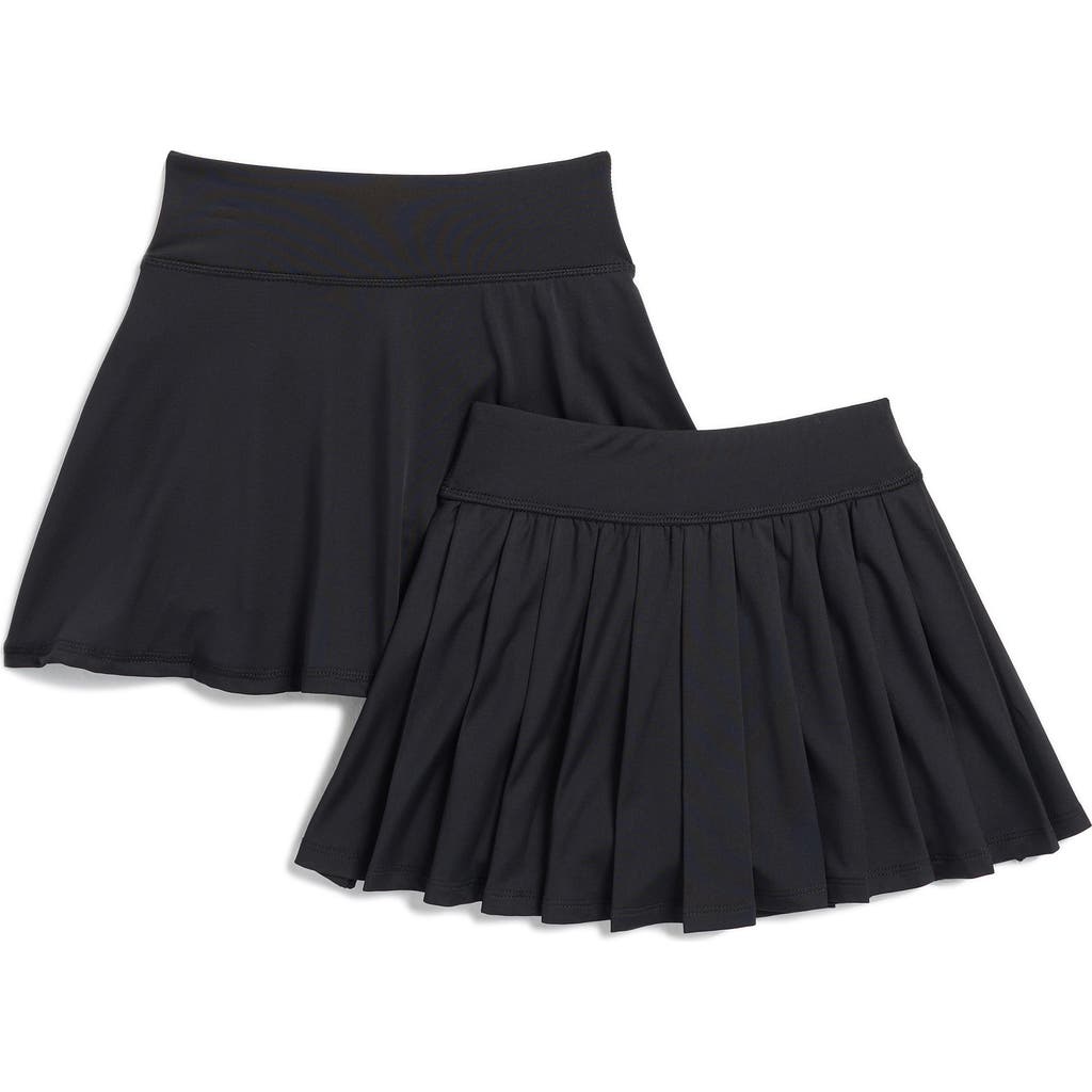 Shop 90 Degree By Reflex Kids' 2-pack Active Skort In Black/black