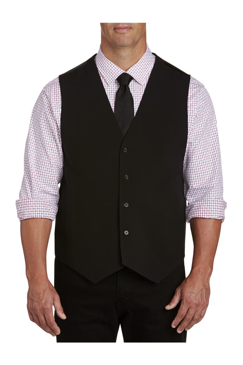 Big & Tall Vest, Main, color, BLACK