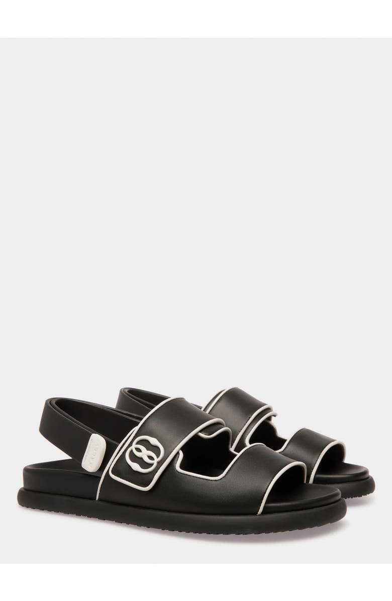 Bally Newport Flat Sandal, Alternate, color, Black