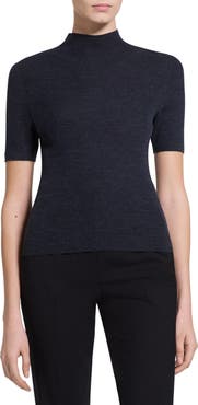 Theory Leenda Merino Wool Mock Neck Sweater