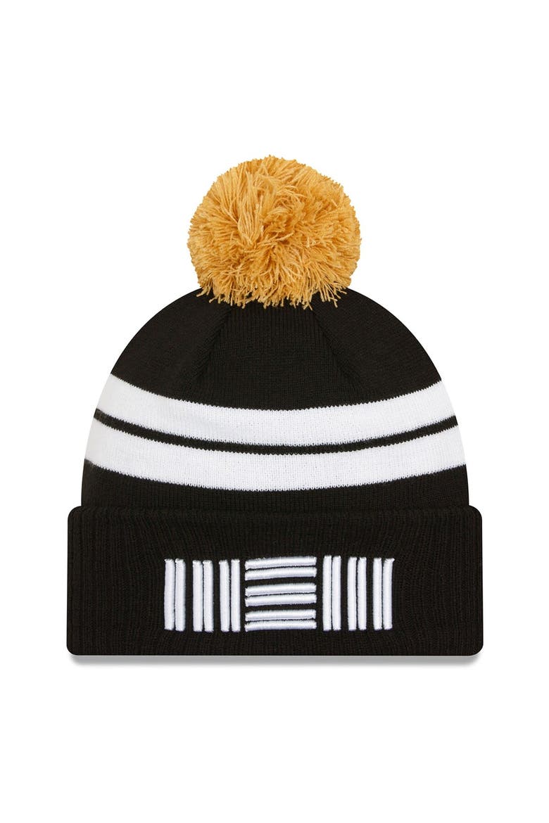 Men's New Era  Black Memphis Grizzlies 2023/24 City Edition Cuffed Pom Knit Hat, Main, color, Black
