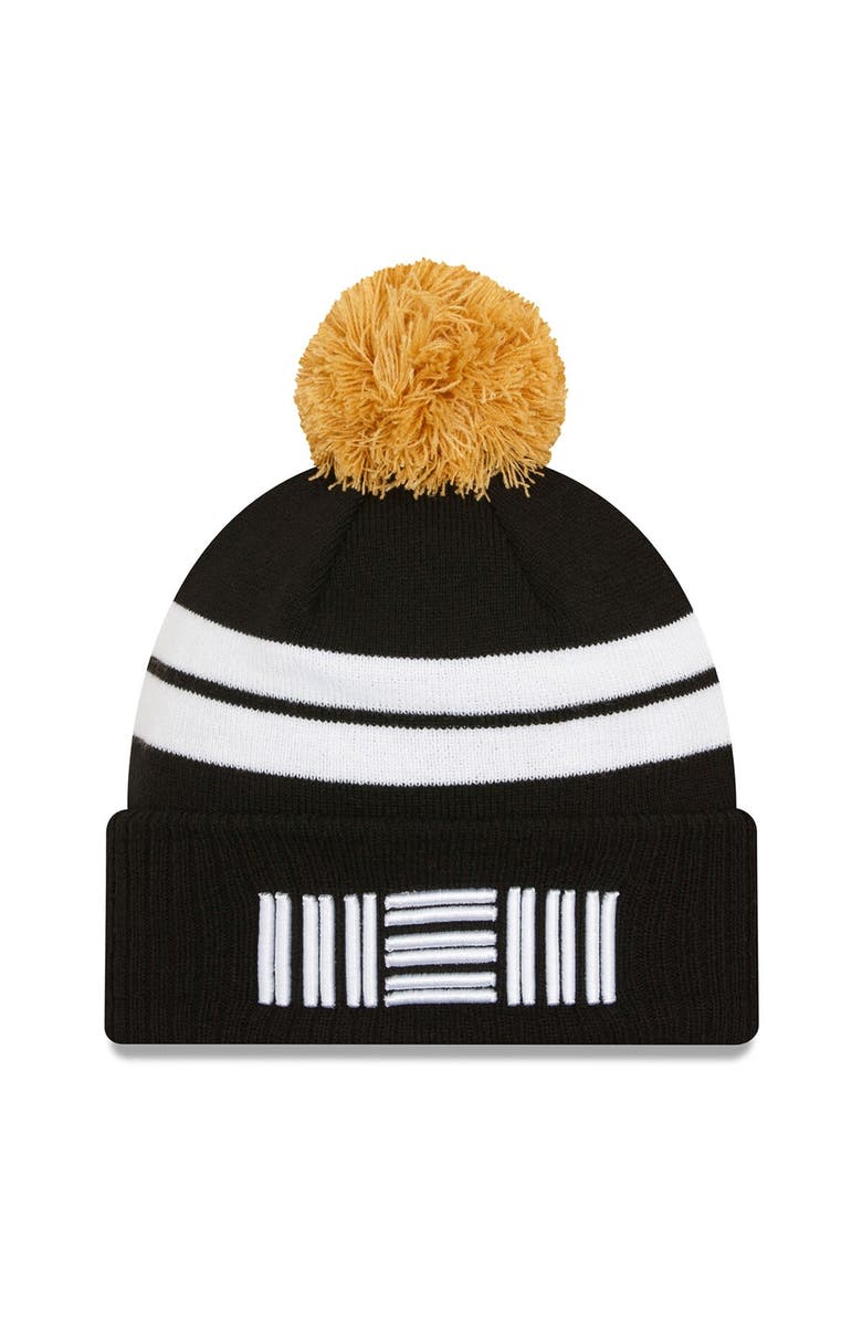 New Era Men's New Era Black Memphis Grizzlies 2023/24 City Edition Cuffed Pom Knit Hat, Main, color,