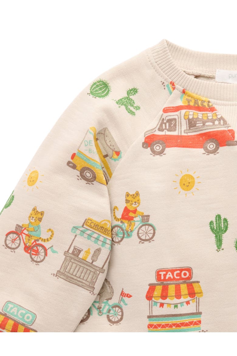 Siesta Sweater, Alternate, color, Large Taco Truck Print