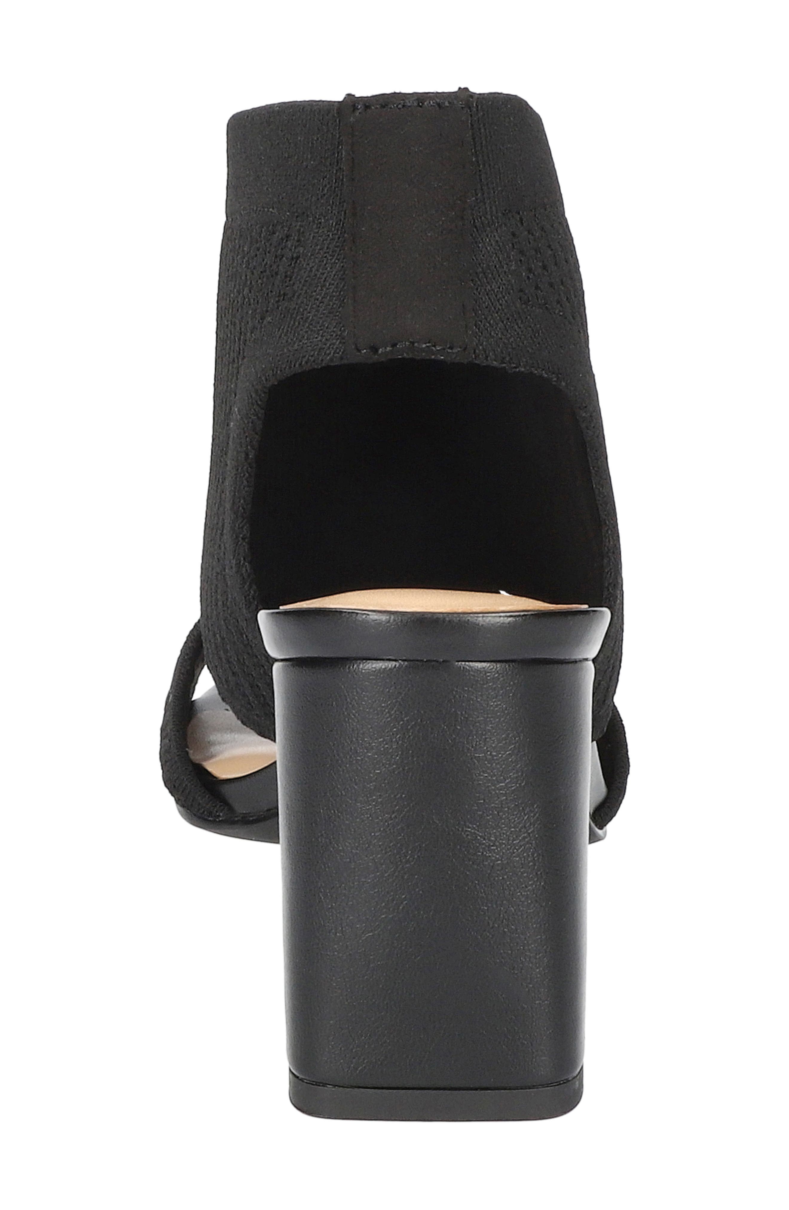 Bella Vita Mira Stretch Knit Sandal, Alternate, color, Black Knit