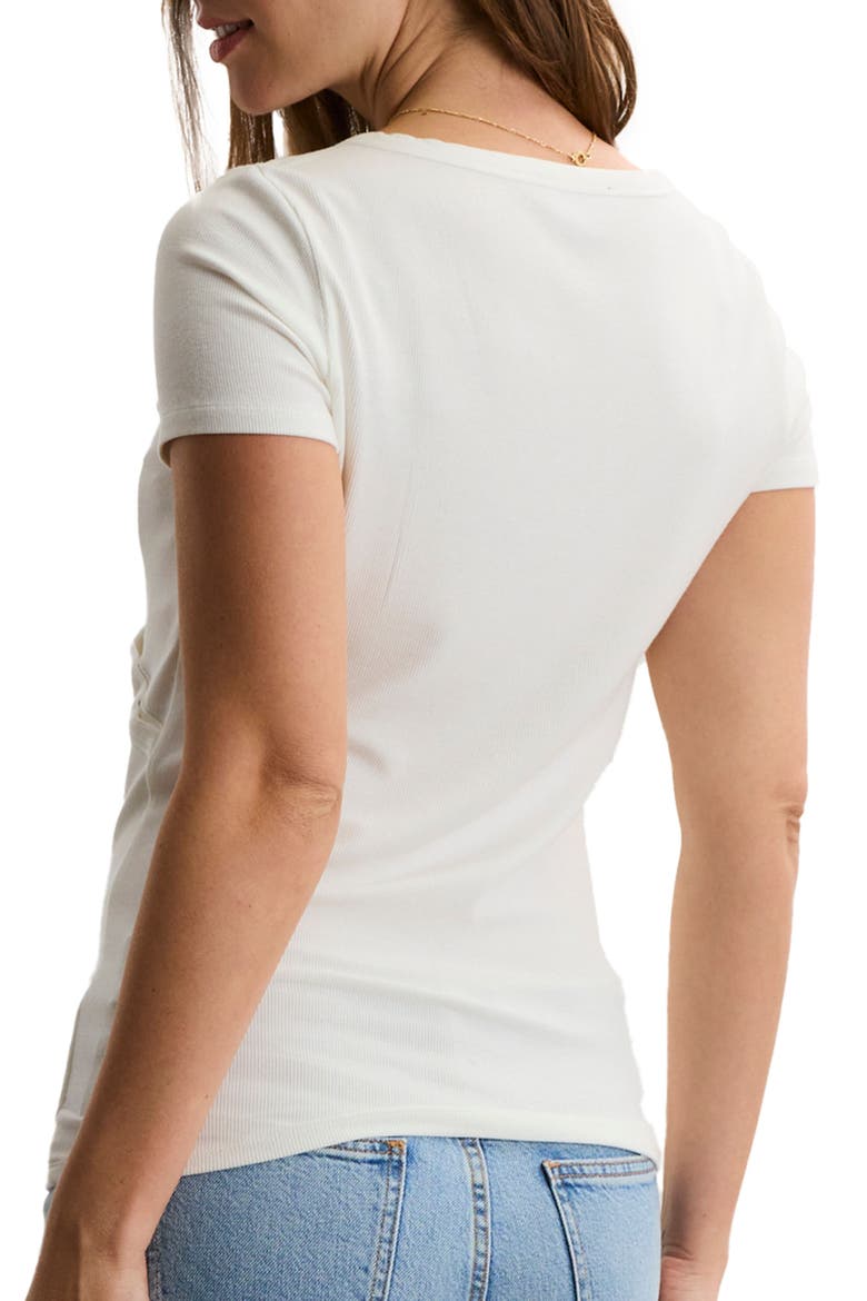 The Softest Rib Nursing Tee, Alternate, color, White