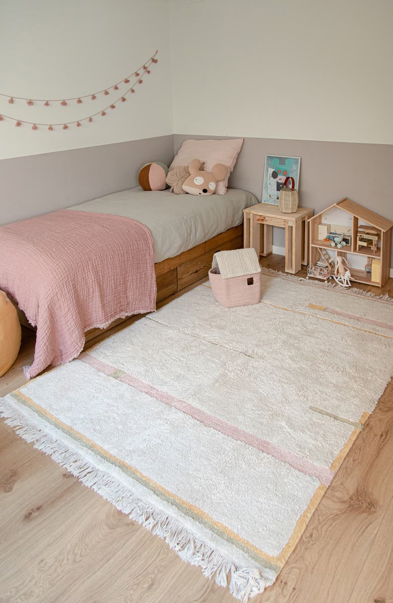 Lorena Canals Kids' Washable Lanes Rug, Alternate, color, Vintage Nude