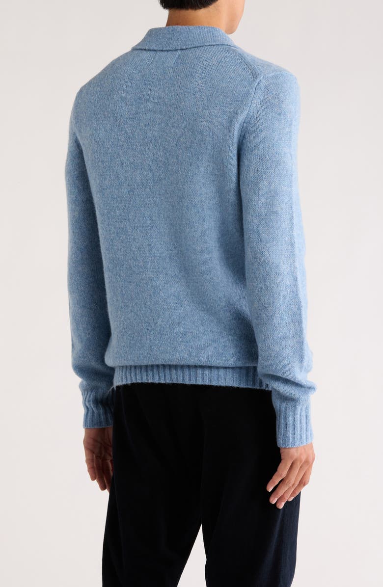 NN07 Lee 6598 Long Sleeve Wool Blend Polo Sweater, Alternate, color, Tink Blue