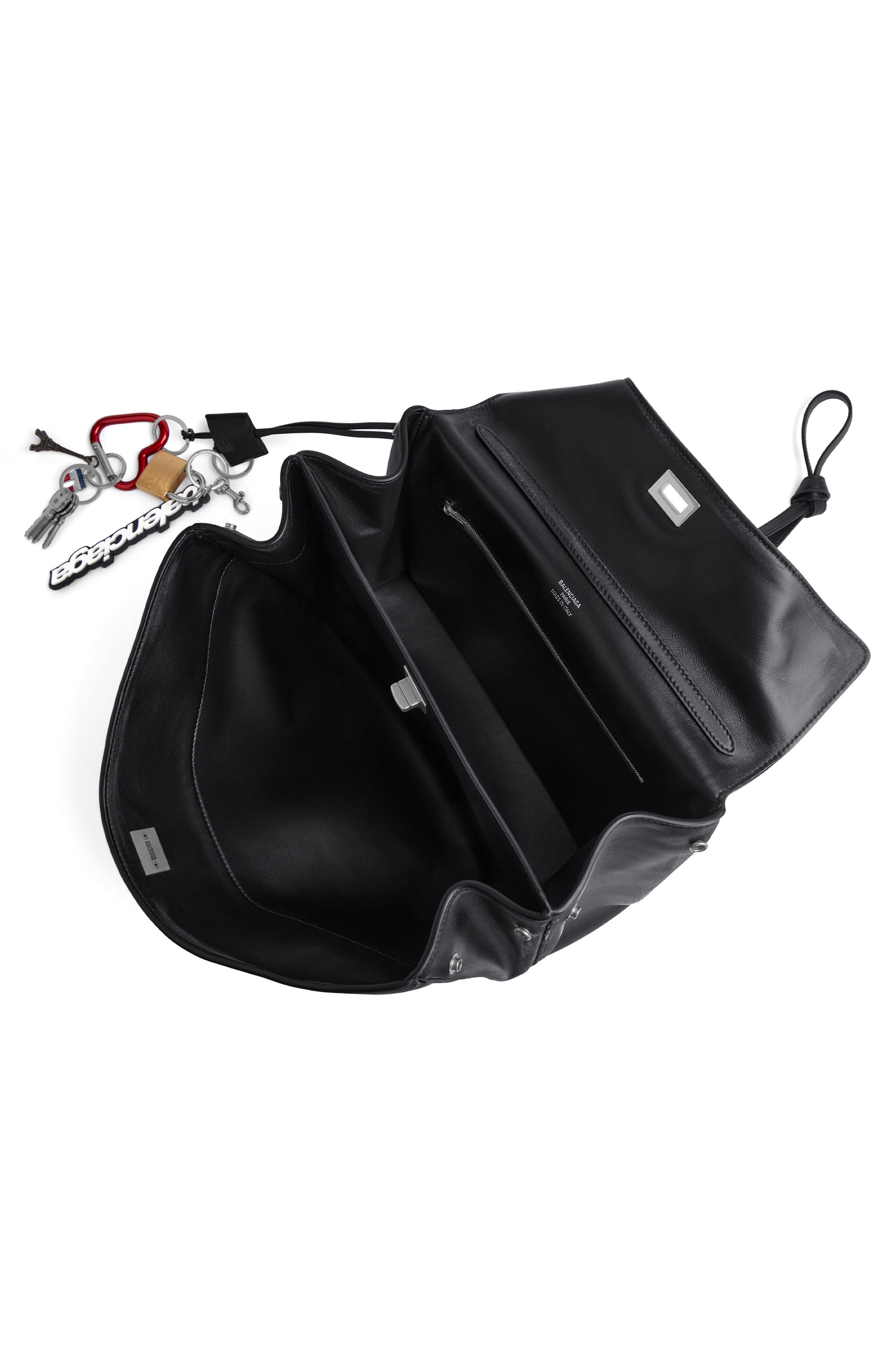 Balenciaga Rodeo Leather Shoulder Bag, Alternate, color, 
