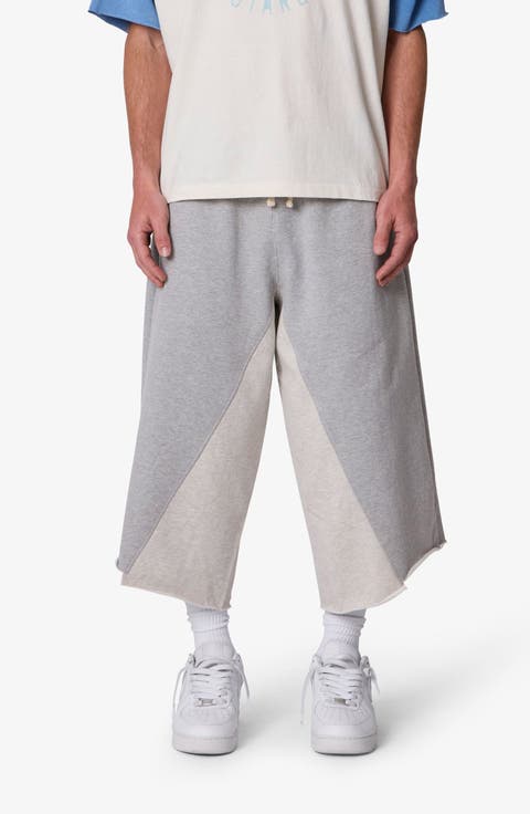 Extra Long Paneled Sweatshorts