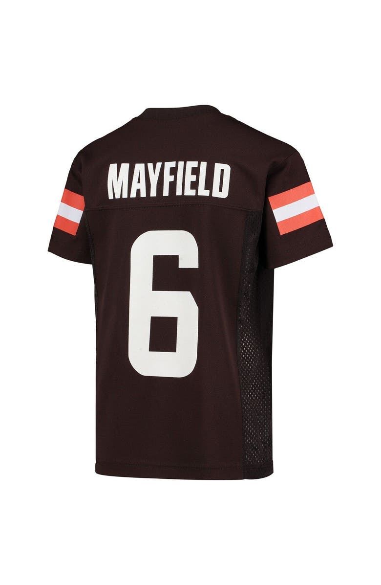 Outerstuff Youth Baker Mayfield Brown Cleveland Browns Replica Player Jersey, Alternate, color, 