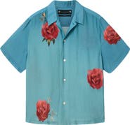 AllSaints Fazed Floral Button-Up Camp Shirt