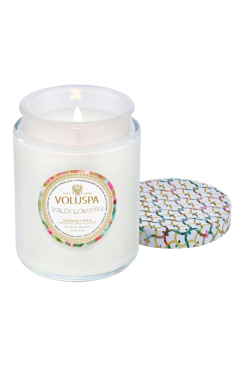 Wildflowers Large Jar Candle, Alternate, color, WILDFLOWERS