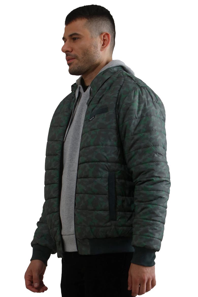 SoHo Quilted Jacket, Alternate, color, Olive camo