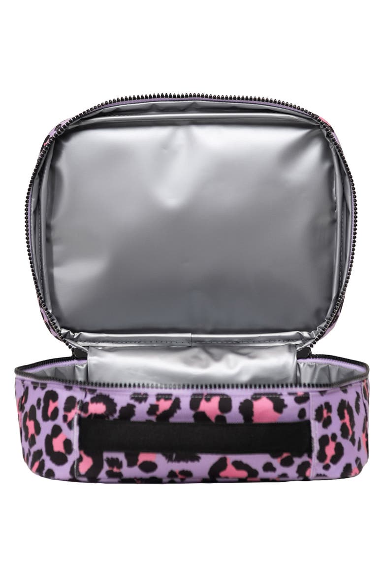 Kids' Pop Quiz Lunch Bag, Alternate, color, SCRIBBLE LEOPARD SACHET PINK