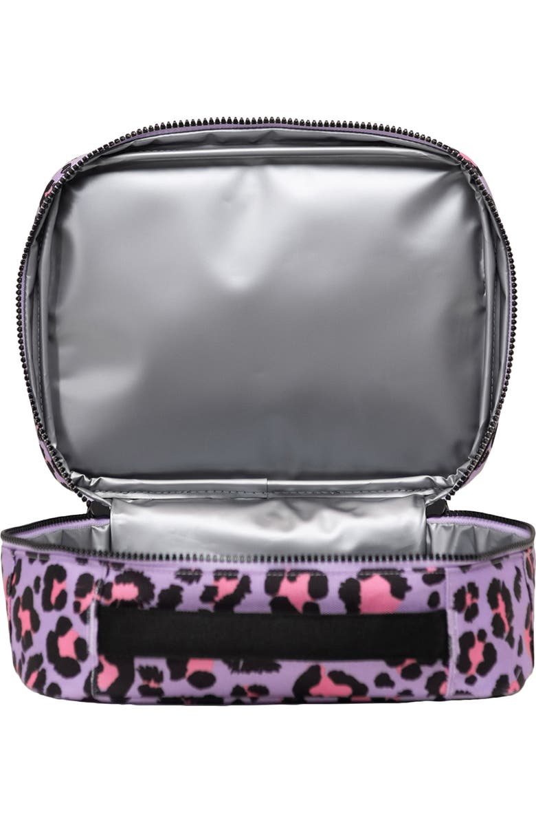 Herschel Supply Co. Kids' Pop Quiz Lunch Bag, Alternate, color, Scribble Leopard Sachet Pink