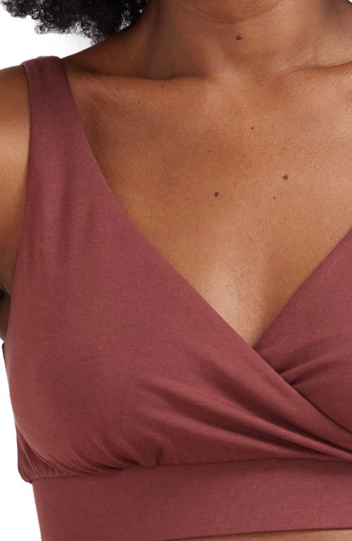 Hatch Crossover Pima Cotton Blend Nursing Bra In Pink