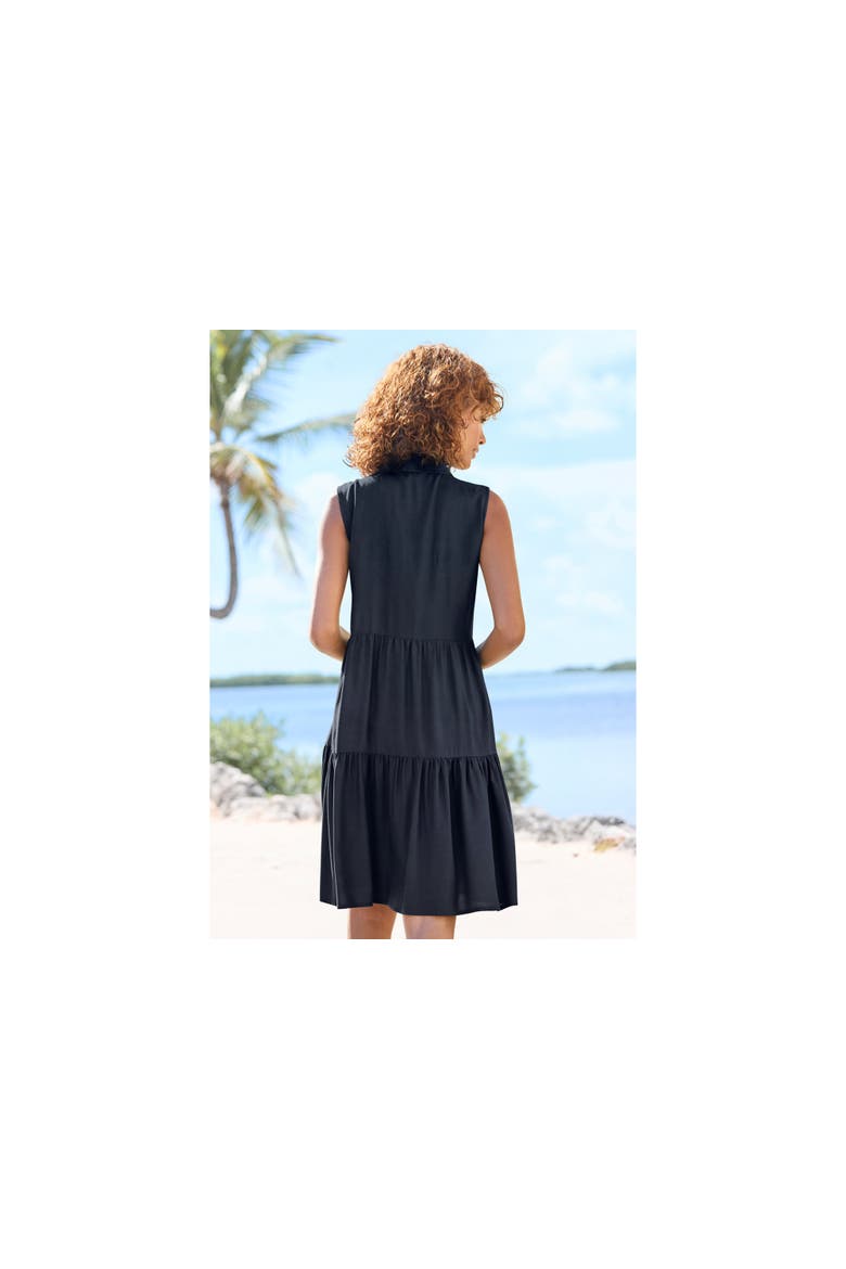 Tiered Shirt Dress, Alternate, color, Navy