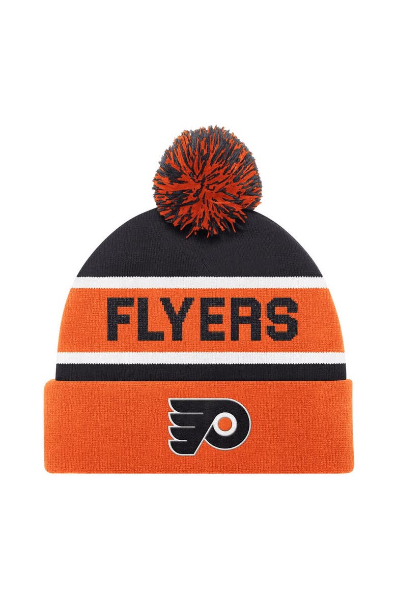 STARTER Men's Starter Black Philadelphia Flyers Cuffed Knit Hat with Pom, Main, color, 