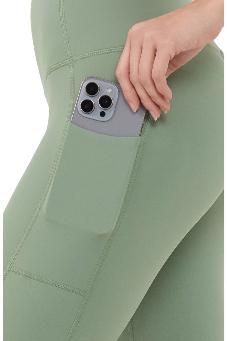 High Waisted Pocket 7/8 Legging, Alternate, color, SAGE