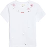 Shushu/Tong Beaded Floral Grommet Logo T-Shirt