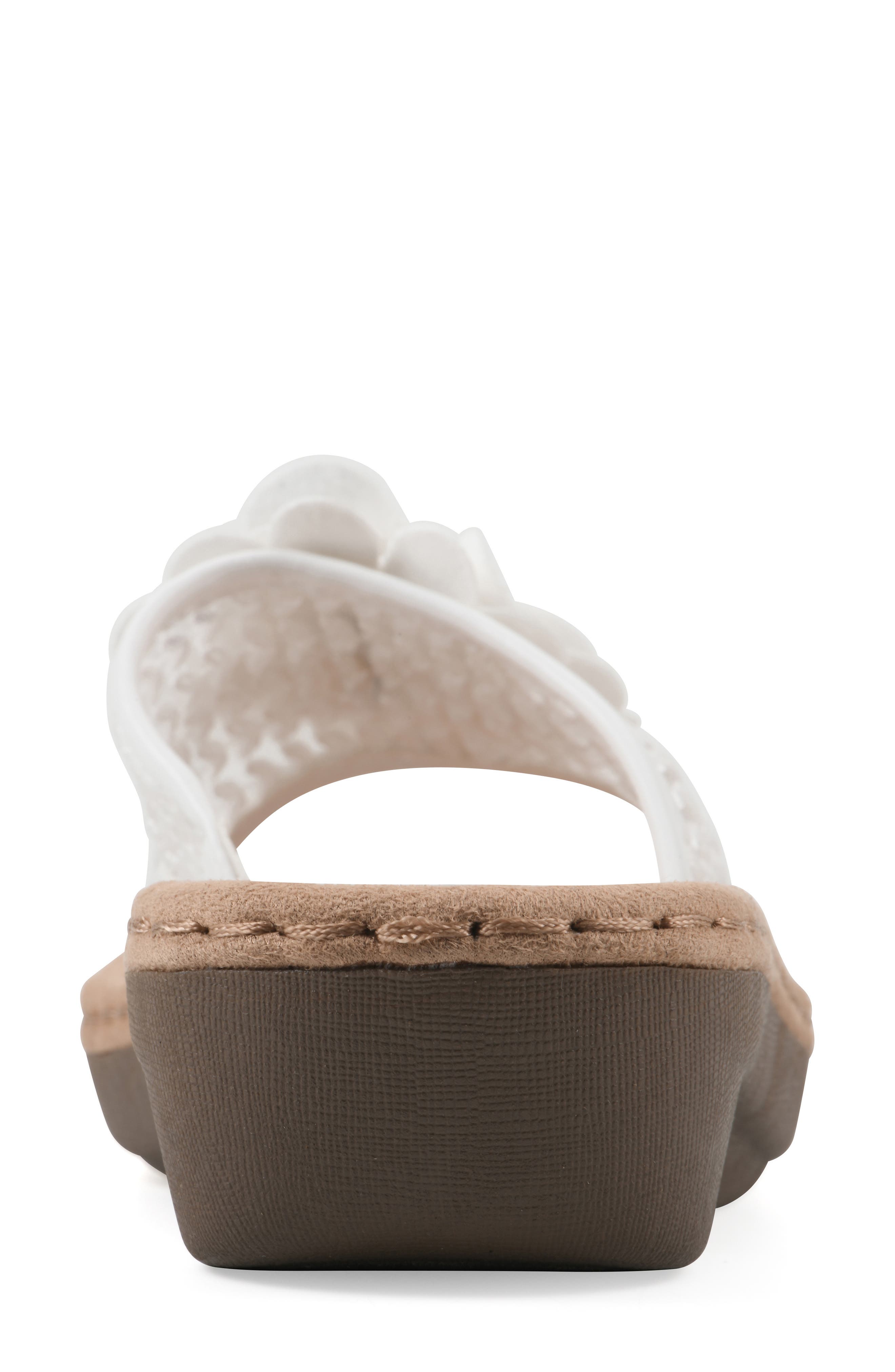 Chill 2 Wedge Slide Sandal - Wide Width Available, Alternate, color, WHITE/ FABRIC