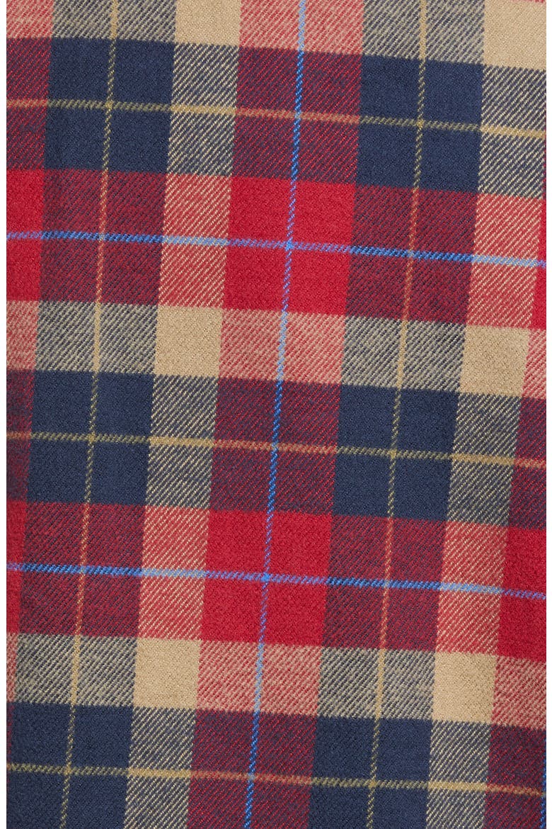 Singi Plaid Button-Down Flannel Shirt, Alternate, color, DEEP RED
