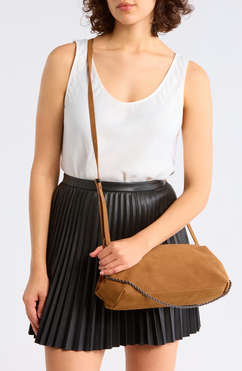 BCBG East/West Shoulder Bag, Alternate, color, Carmel