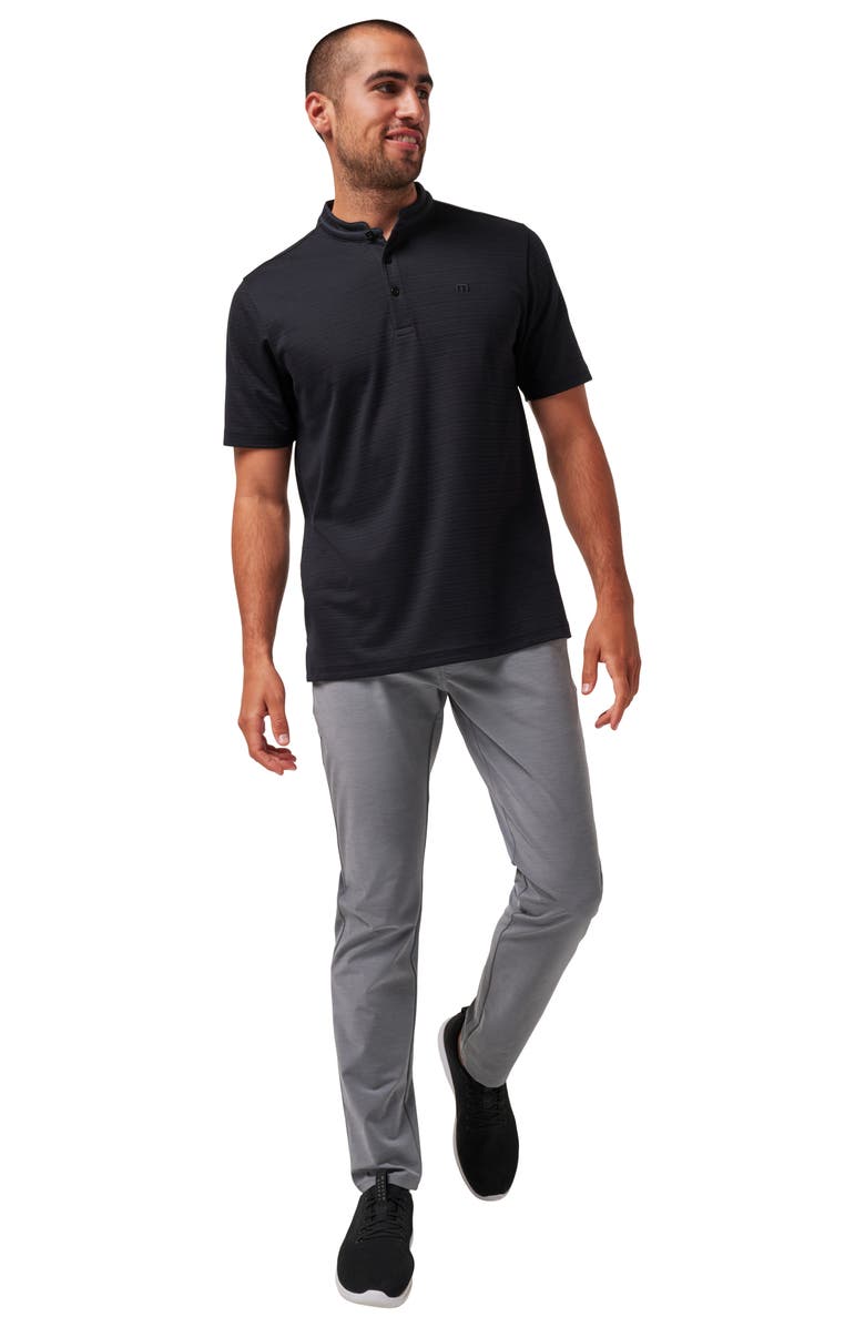TravisMathew Sunny Days Ahead Stripe Blade Collar Polo, Alternate, color, Black
