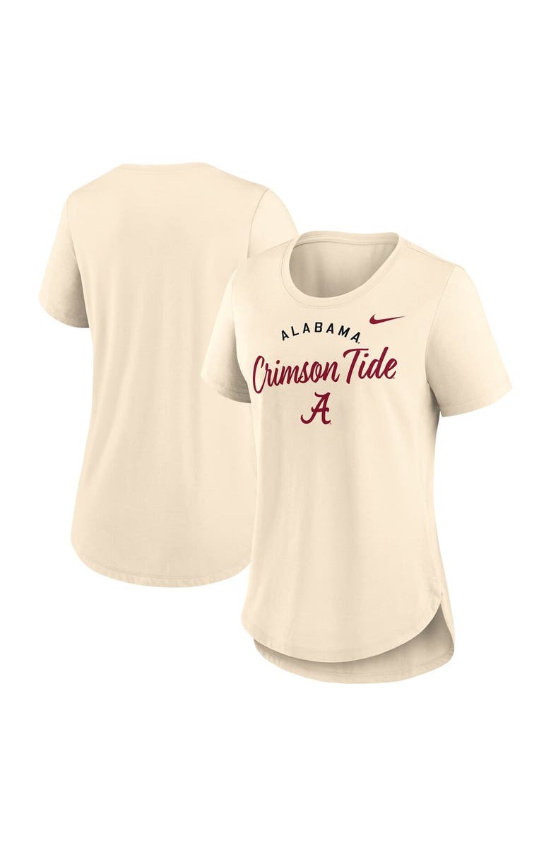 Nike Women's Nike  Tan Alabama Crimson Tide Script Logo Tri-Blend T-Shirt, Main, color, 