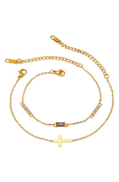Faith Set of 2 Layering Bracelets