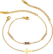 LA MENO Faith Set of 2 Layering Bracelets