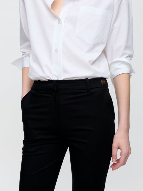 Callas Milano Mila Cropped Flare-leg Stretch Cotton Pants In Black