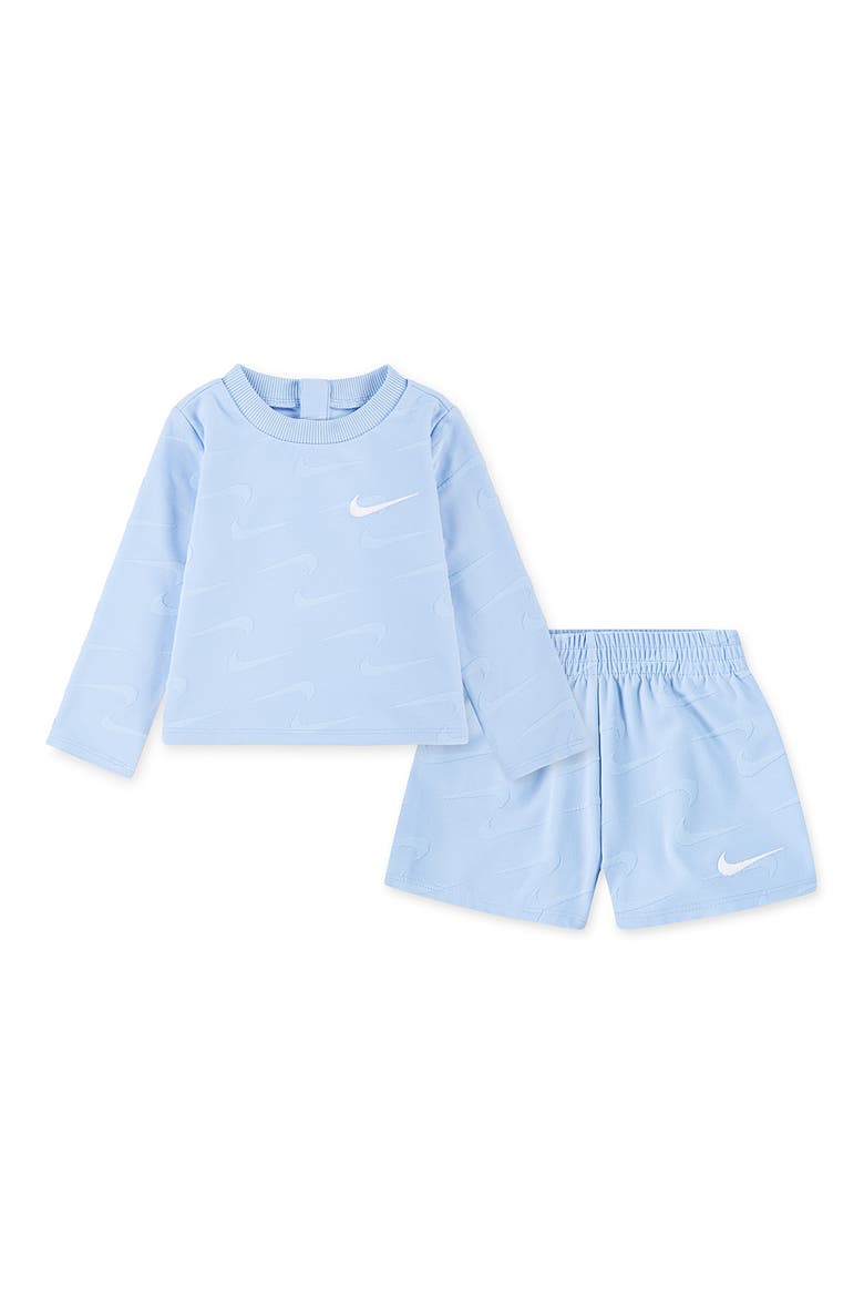 Swoosh Motion Top & Shorts Set, Main, color, PSYCHIC BLUE