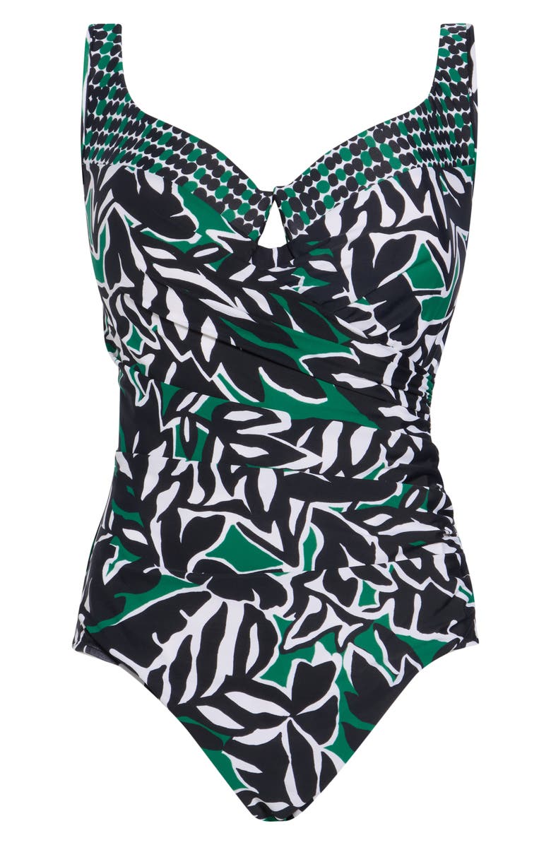 Miraclesuit<sup>®</sup> Palma Verde Escape One-Piece Swimsuit, Alternate, color, Black Multi