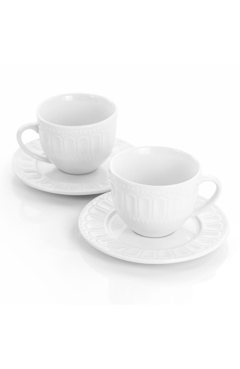 Elama Charlotte 6 Piece Mug Set, Alternate, color, White