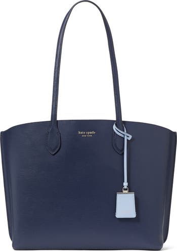 Kate hot Spade Harbor Blue Dominique Grey Street Leather Tote