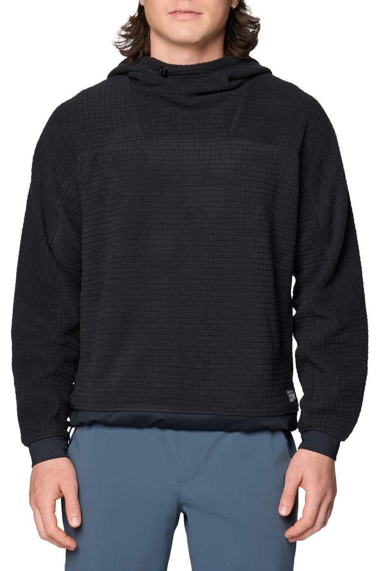 Summit Grid Big Grid Hoodie, Main, color, BLACK
