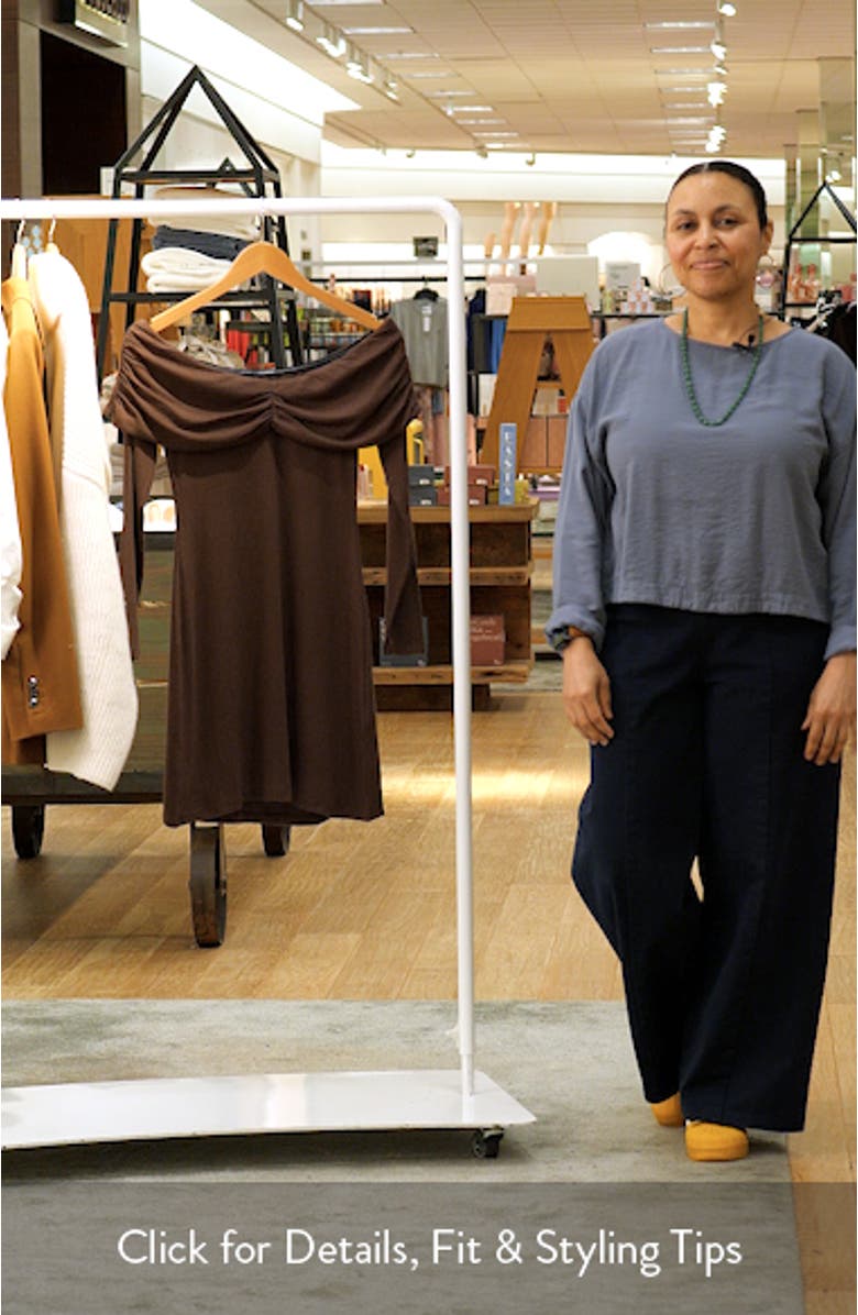 Danica Off the Shoulder Rib Minidress, sales video thumbnail