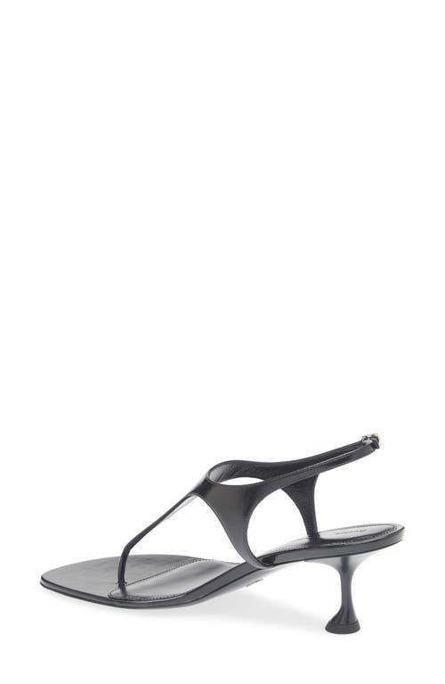 Proenza Schouler Tee 85 Thong Sandal In Slick Nappa In Black