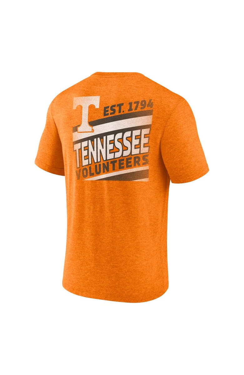 FANATICS Men's Fanatics Heather Tennessee Orange Tennessee Volunteers Ideal Faded Tri-Blend T-Shirt, Alternate, color, Tennessee Orange