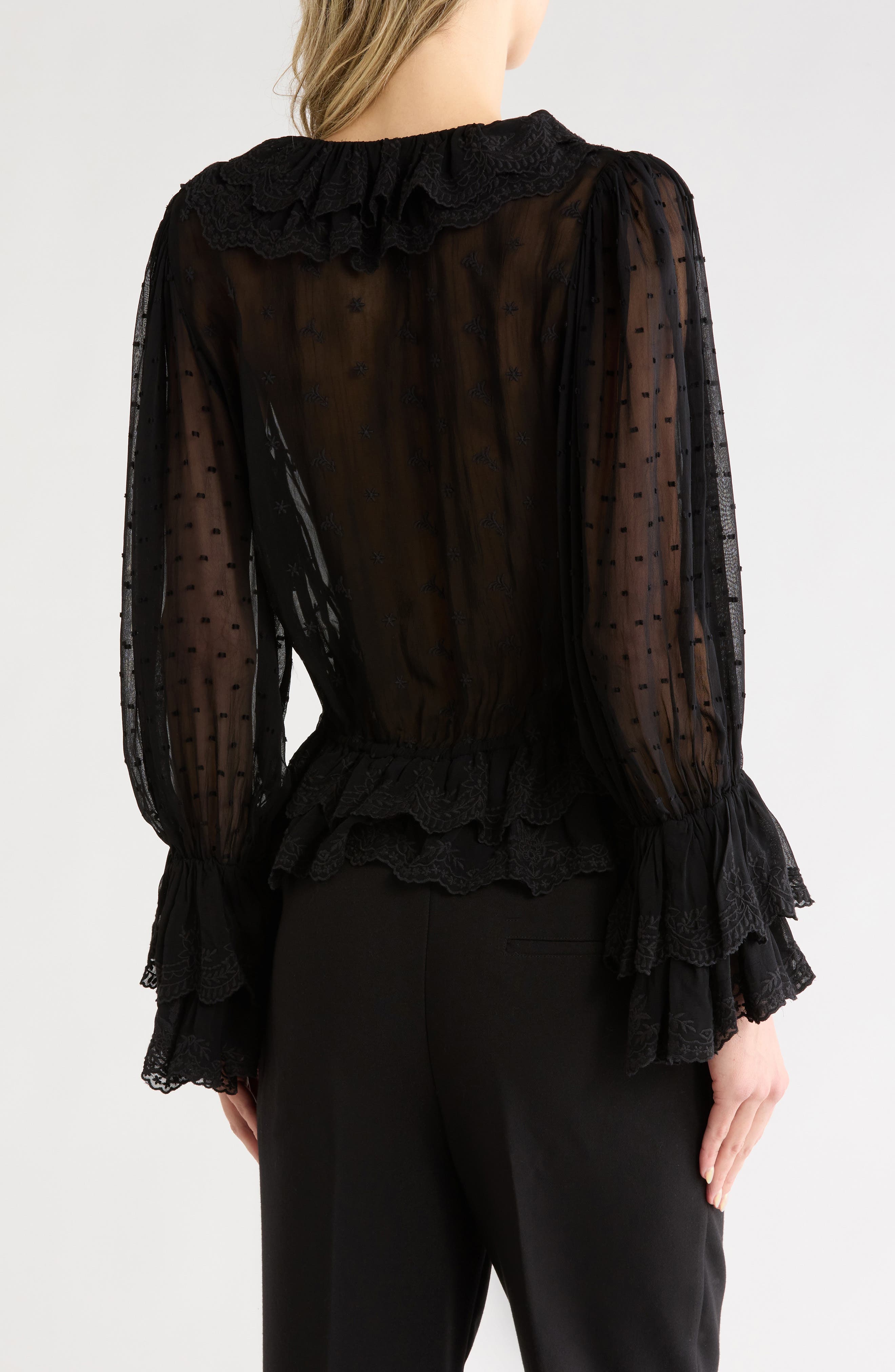 Alice + Olivia Tenney Embroidered Top