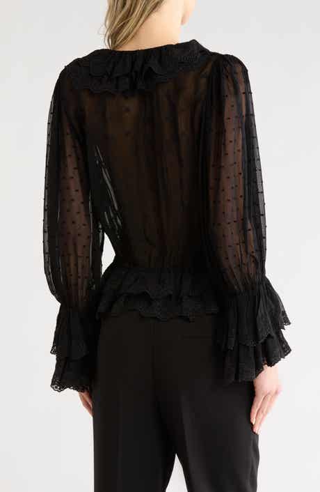 Alice + Olivia Tenney Embroidered Top