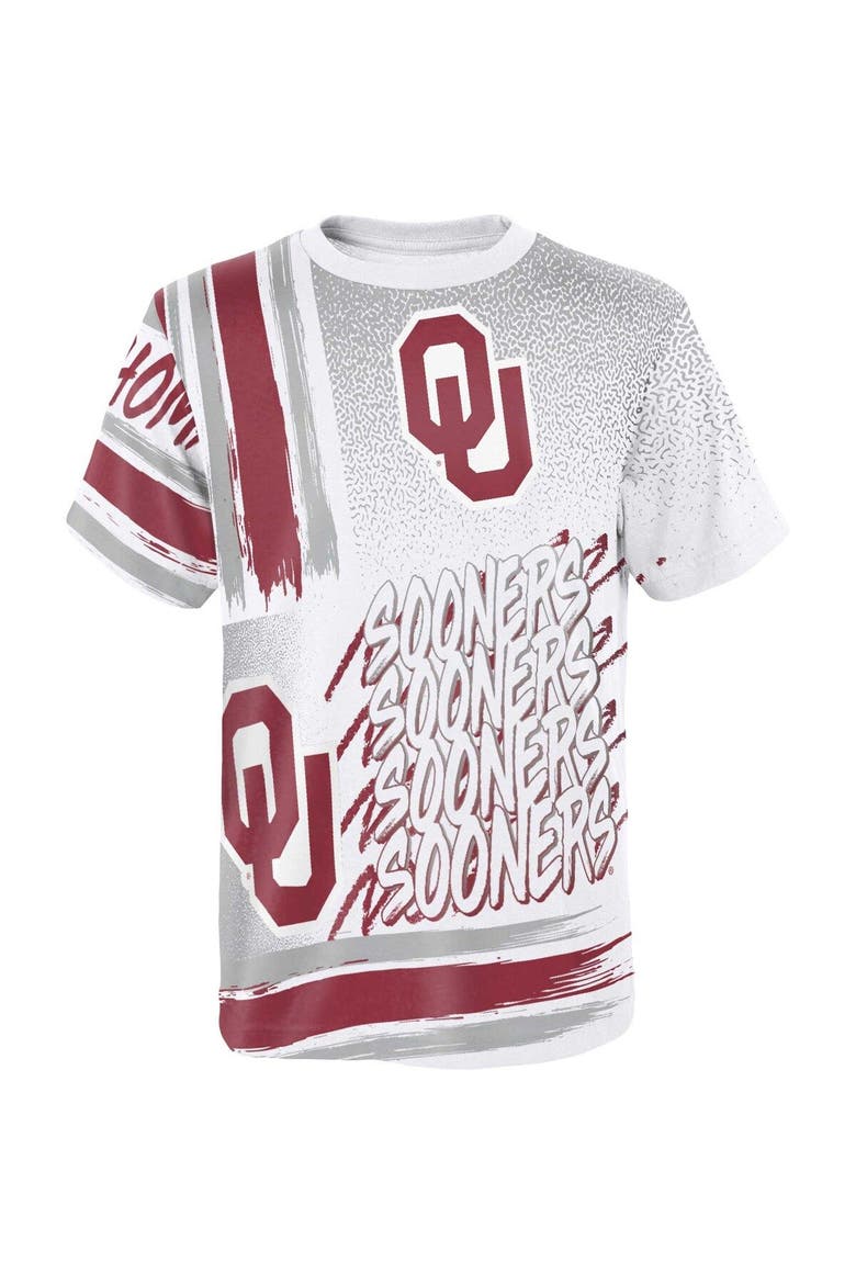 Youth White Oklahoma Sooners Gametime Multi-Hit T-Shirt, Alternate, color, White