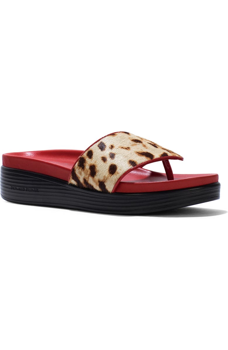 Donald Pliner Fifi Genuine Calf Hair Platform Wedge Sandal, Main, color,