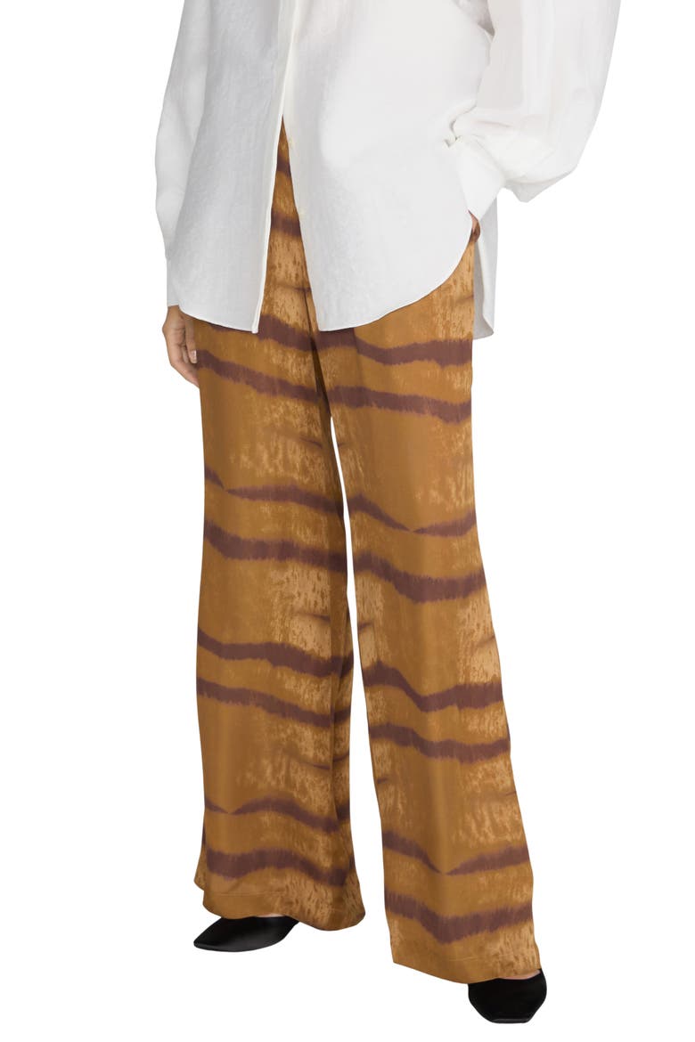 The Silk Lounge Pants, Alternate, color, LIGHT TIGER MULTI
