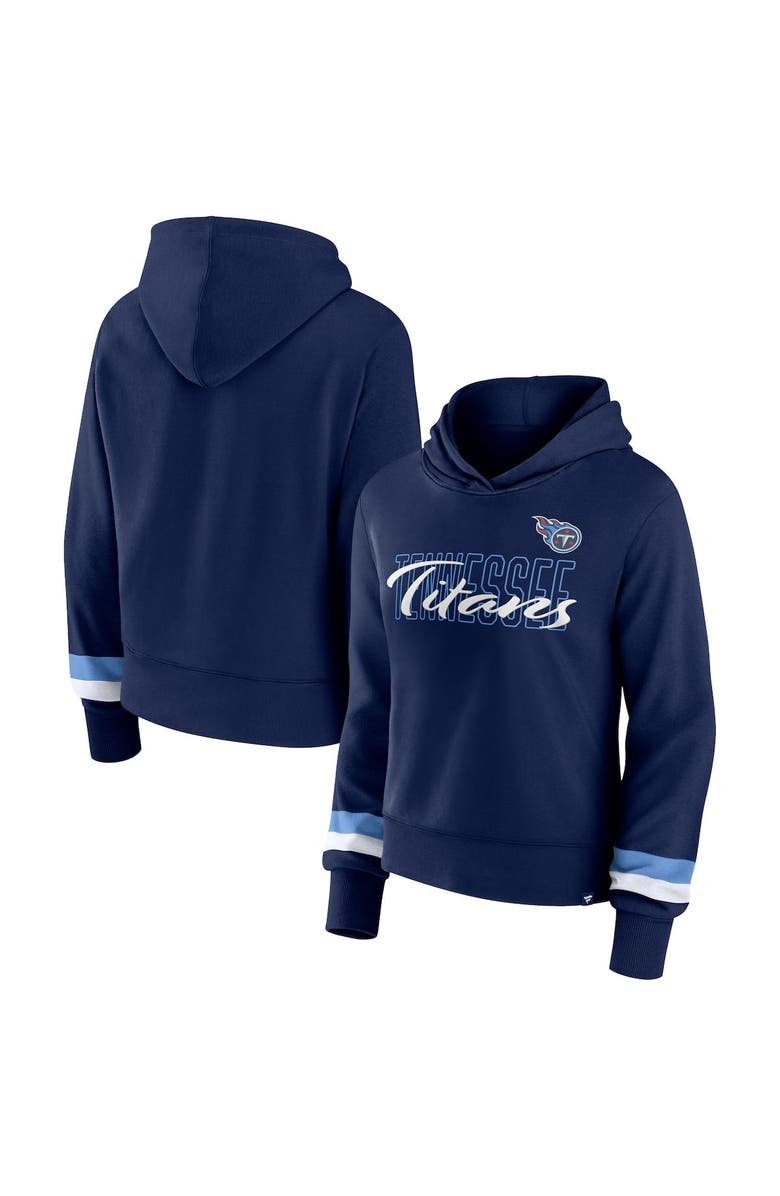 FANATICS Women's Fanatics Branded Navy Tennessee Titans Over Under Pullover Hoodie, Main, color, Navy
